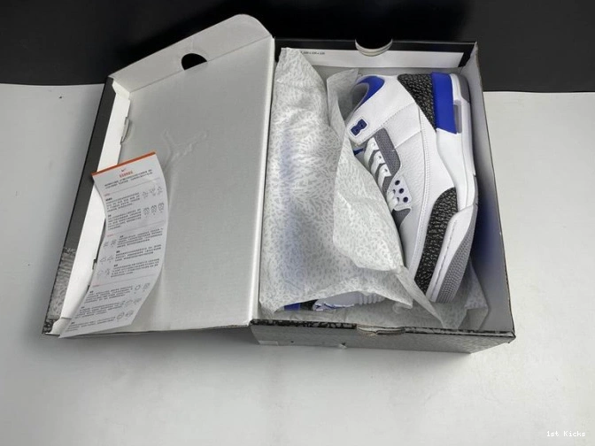 1st Kicks Shoes CT8532-145 Blue Racer 3 Jordan Air 0712